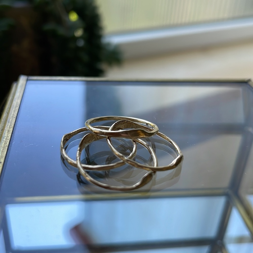 *last chance* WWAKE Gold Stackers (Set of Four)